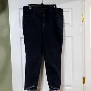 Express Black Denim Perfect ankle Leggings Sz 14S